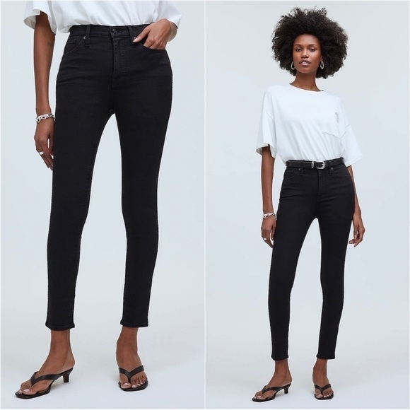Madewell Jeans 10" High-Rise Skinny Stretch Black 25 NWT New - Picture 1 of 12